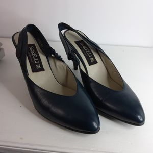 Borelli Sling Back Heels Navy Blue Size 8M
